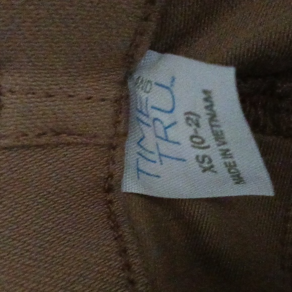 Time and tru Capri pants beige and light blue denim xs - Picture 3 of 4